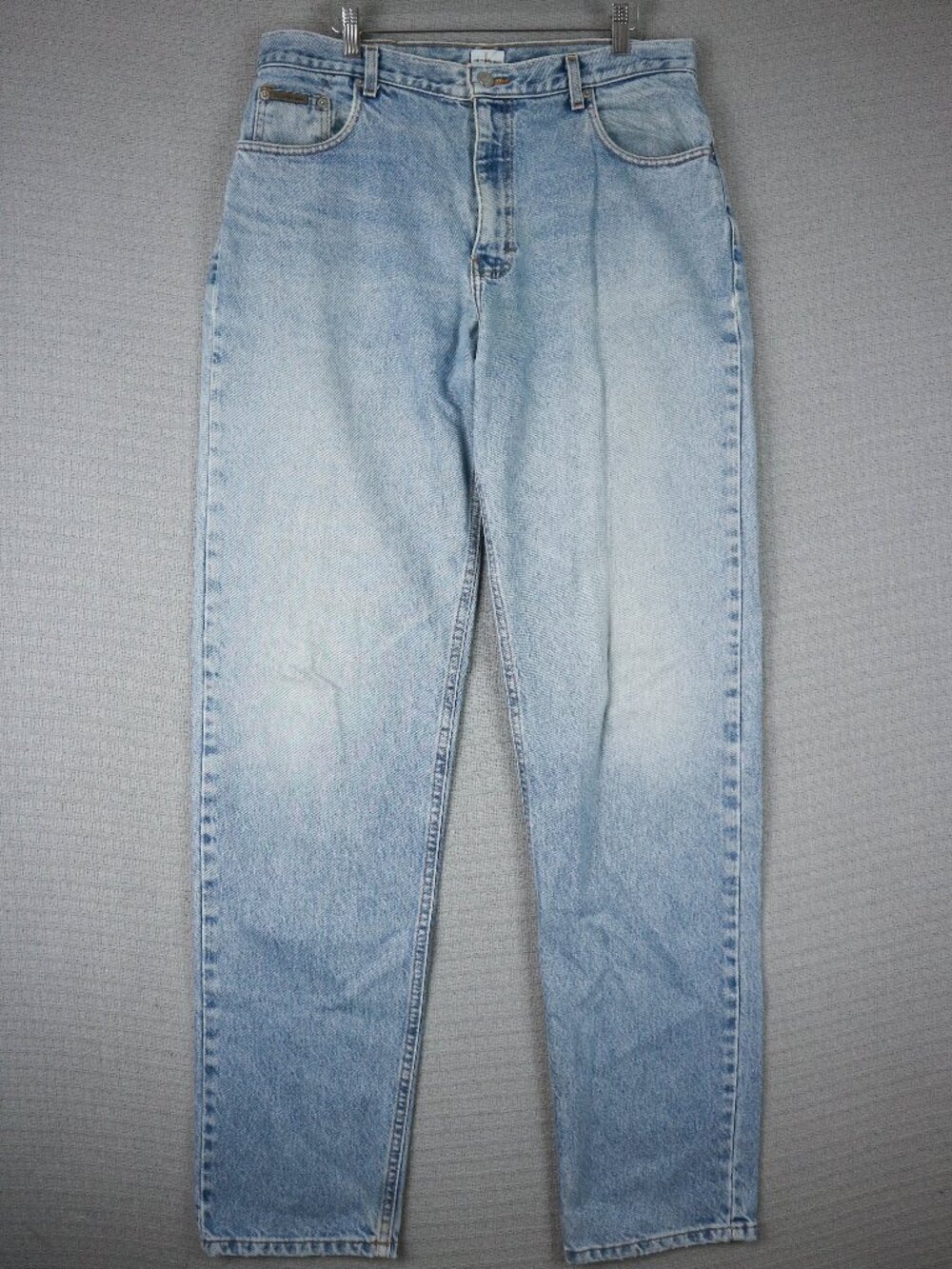 Calvin Klein Jeans Union Made 1990s Vintage Light Wash Denim Jeans 35x36